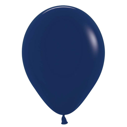 Inflated Navy Blue color latex balloon