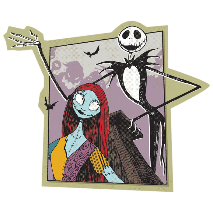 The Nightmare Before Christmas Jack Skellington & Sally Sticker, 3.5" x 2.9" | 1 ct