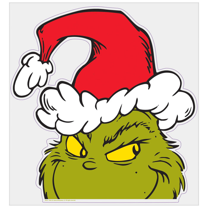 Christmas Peeping Grinch Window Cling 14" x 12" | 1ct