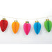 An 8 foot strand of Christmas Lights Multicolor Paper Honeycomb Ornament Garland.