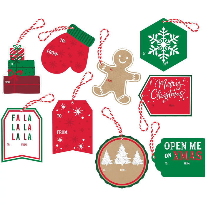 A selection of gift tags from Christmas Novelty Gift Tag Set.