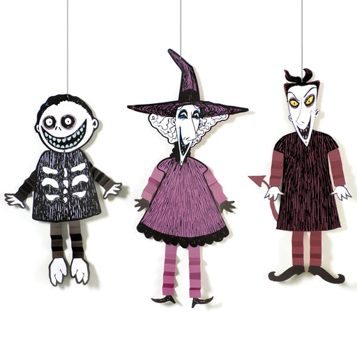 The Nightmare Before Christmas Lock, Shock & Barrel Hanging Decoration Set | 3pc 