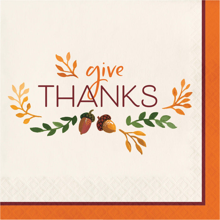 Thanksgiving Fall Festivities Lunch Napkins | 16 ct