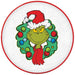 A 13.5 inch Christmas Traditional Grinch Round Melamine Platter