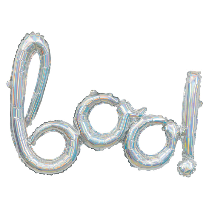 Halloween Iridescent "Boo!" Balloon Banner | 1 ct