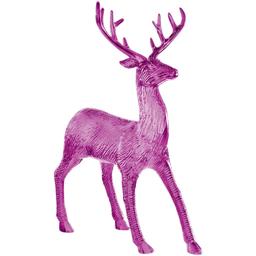 A 12 inch Christmas Electroplated Pink Reindeer.