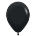 Inflated black latex balloon