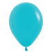 Inflated Turquoise Blue color latex balloon