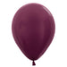 Inflated Metallic Burgundy latex balloon