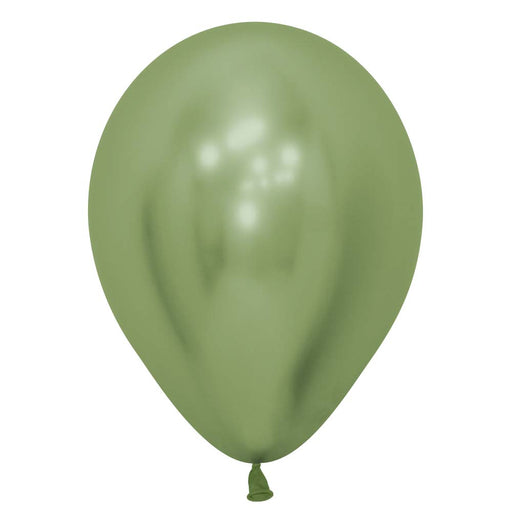 Inflated Reflex Green color latex ballon