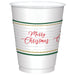 A 18 ounce Elegant Evergreen Merry Christmas Plastic Cups