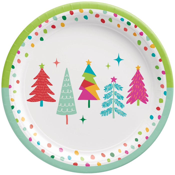 Christmas Merry Everything Paper Dessert Plates 7in | 8 ct