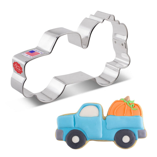 A 5 inch Harvest Truck with Pumpkin Cookie Cutter.