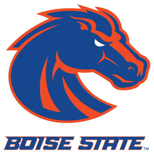 A contour cut BSU Broncos logo sticker