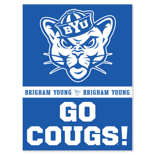 A 24" x 32" BYU Door Banner.