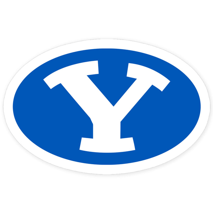 BYU stretch Y Oval Stickers 2" | 24 ct