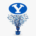 A 13.5-inch BYU Oval Y Centerpiece Spray.