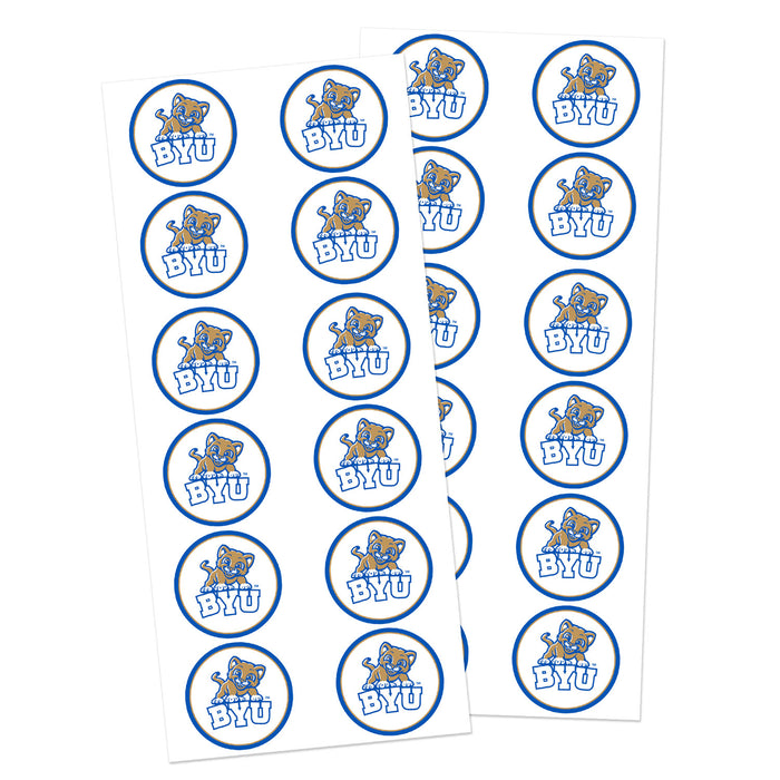 BYU Youth Cosmo Mascot Round Stickers 2" | 24 ct