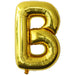 A 34-inch Gold Jumbo Metallic Balloon in the letter B.