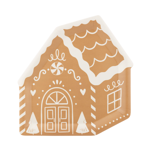 A 12 inch by 13 inch Christmas Gingerbread House Bamboo Tray.