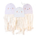 A 3 piece pack of Halloween Ghoul Gang Hanging ghost decor.