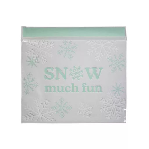 An individual Christmas Snow Much Fun Resealable Favor Bag