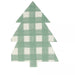 A Meri Meri Christmas Green Gingham Tree Lunch Napkin.