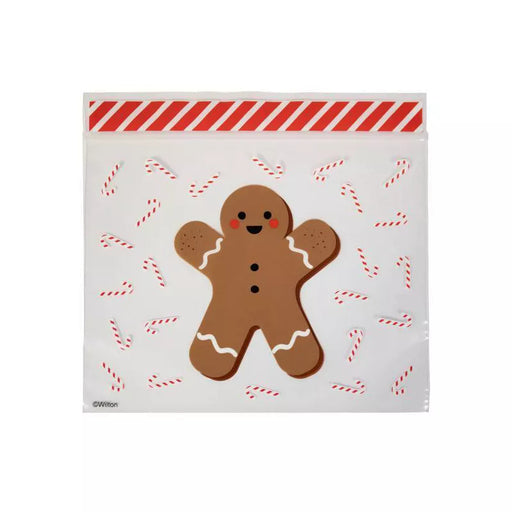 A single Wilton Ginger Boy Resealable Favor Bag