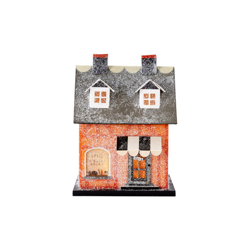 An 5-inch Halloween Haunted Village Church decoration.