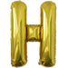 A 34-inch Gold Jumbo Metallic Balloon in the letter H.