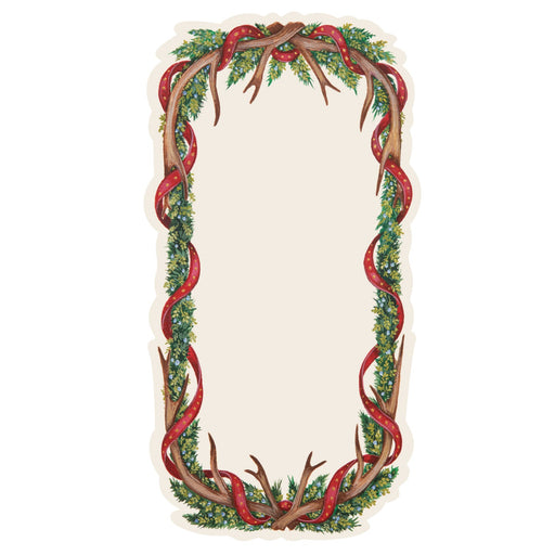 With plenty of room to write the night’s dishes, these Antler Garland Table Cards make for a regal holiday tablescape!