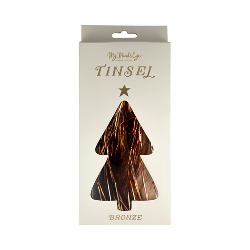 A package of Christmas Bronze Tinsel.