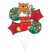 A Christmas Beary Christmas Balloon Bouquet.