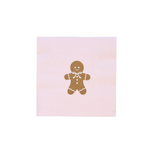 Pink Gingerbread Beverage Napkin