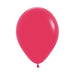 An inflated 11-inch Raspberry Pink Latex Balloon.