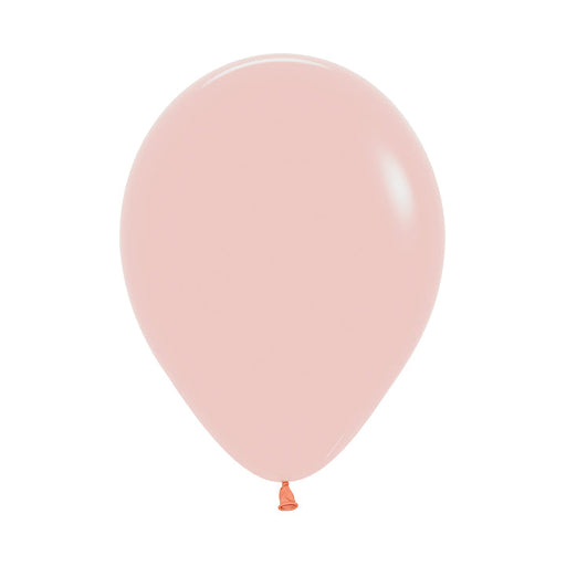 An inflated 11-inch Sempertex Pastel Matte Melon Latex Balloon.