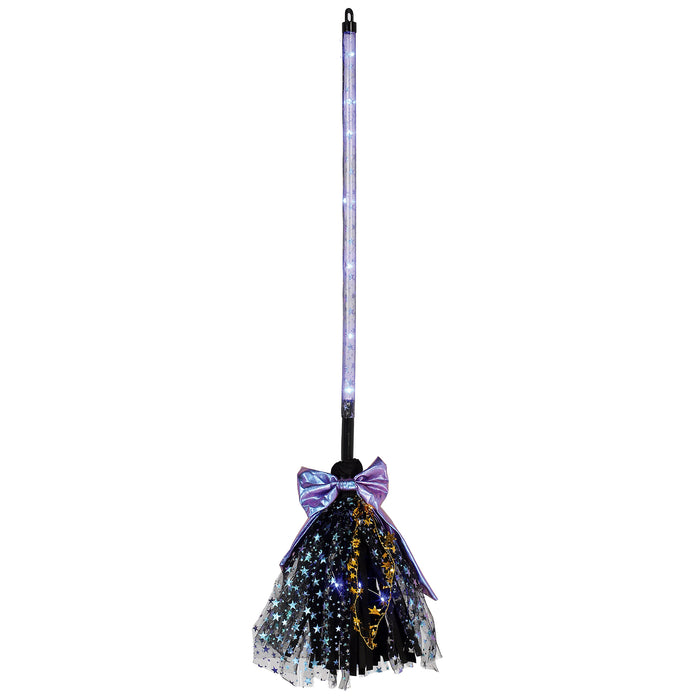 A 39 inch Halloween Deluxe Light Up Witch Broom.