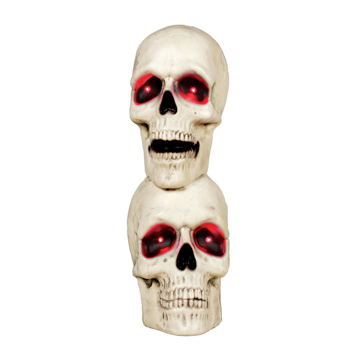 Halloween Creepy Bones Plastic Human Skull Stack 10" x 27.5" | 1 ct