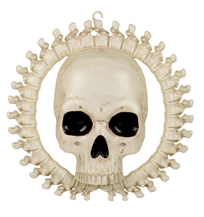 Halloween Skeleton Skull Wreath 16" | 1 ct