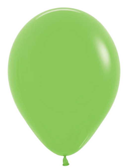 Inflated Key Lime Green latex balloon