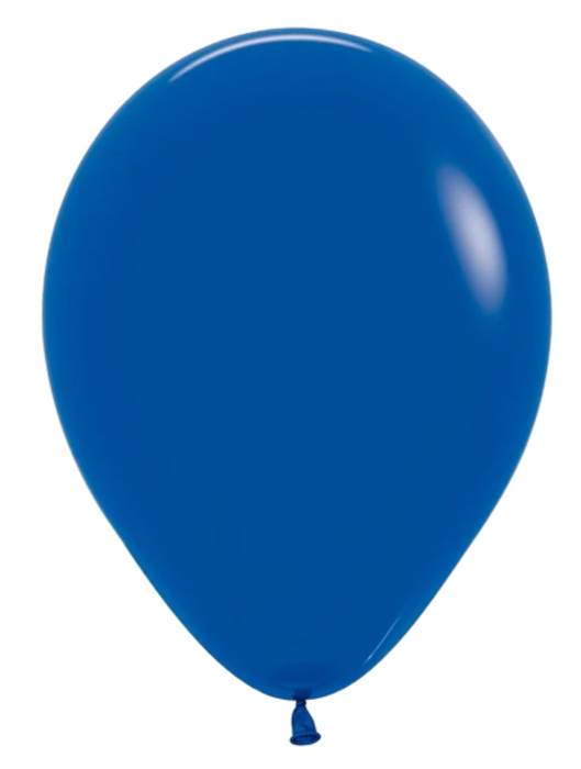 Inflated Royal Blue color latex balloon