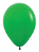 Inflated Shamrock Green color latex balloon