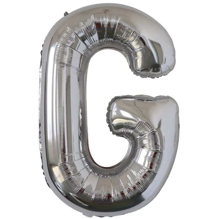 Silver Jumbo Letter Metallic Balloon 34" | 1 ct.