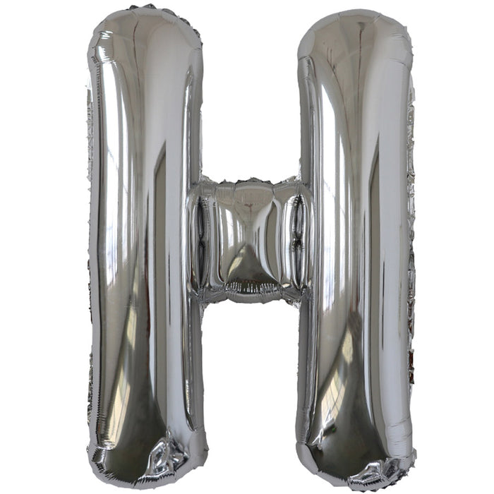 Silver Jumbo Letter Metallic Balloon 34" | 1 ct.