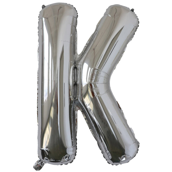 Silver Jumbo Letter Metallic Balloon 34" | 1 ct.