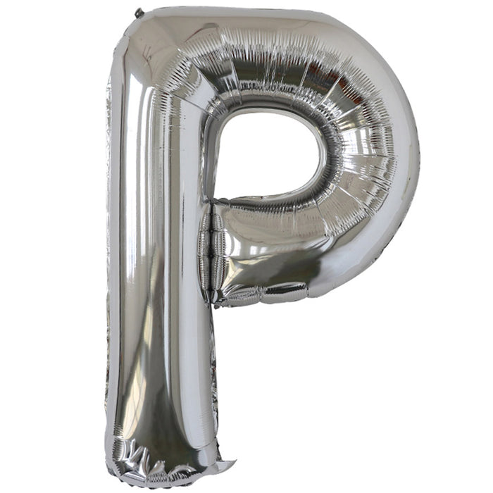 Silver Jumbo Letter Metallic Balloon 34" | 1 ct.