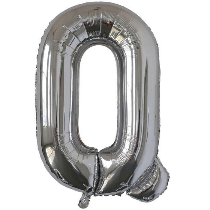 Silver Jumbo Letter Metallic Balloon 34" | 1 ct.