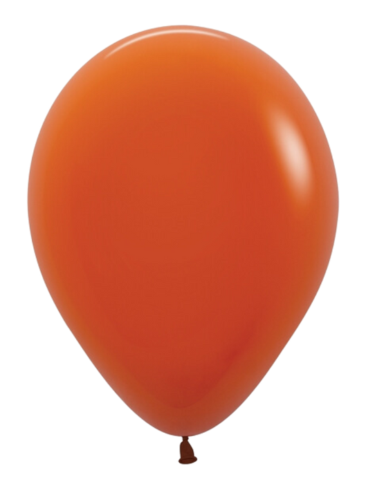 Inflated Sunset Orange color latex balloon