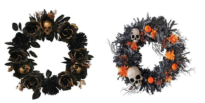 Halloween Skull Wreath Assorted 17.5" | 1ct