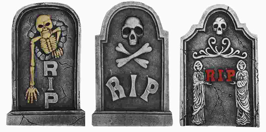 Halloween Skeleton Tombstone Assorted | 1 ct